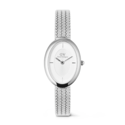 DANIEL WELLINGTON - OROLOGIO DONNA - Juliette Braided Mesh White Sunray Silver