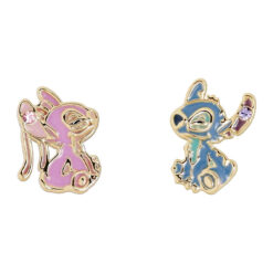 DISNEY - Orecchini in Ottone Dorato e Smalto Disney Lilo & Stitch
