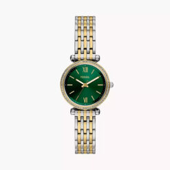 FOSSIL - Orologio Carlie Mini 28 mm a tre sfere con bracciale in acciaio bicolore