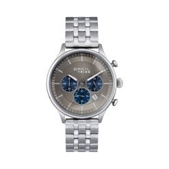 TRIBE by BREIL - OROLOGIO UOMO - CLASSY CHRONO GENT 42MM QUADRANTE BASE GRIGIA E CONTATORI BLU