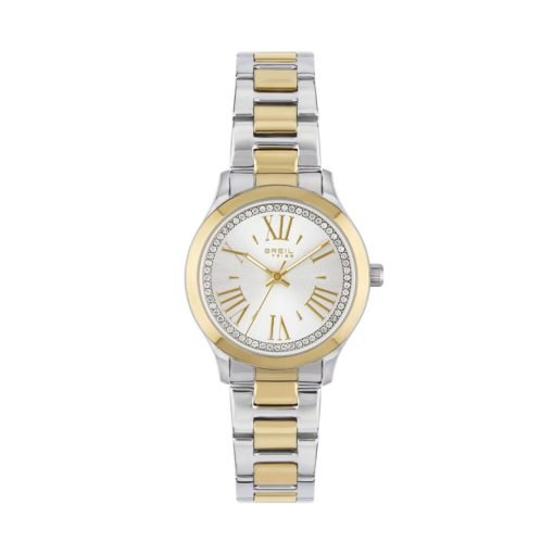 TRIBE by BREIL - OROLOGIO DONNA - ABBY LADY 32 MM BICOLOR QUADRANTE SILVER CON CRISTALLI INCASTONATI LUNGO IL REHAUT