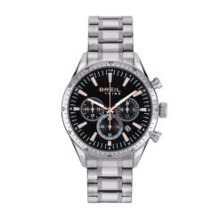 TRIBE by BREIL - OROLOGIO UOMO - JATO CHRONO GENT 42 MM QUADRANTE QUADRANTE NERO ELEMENTI IN ACCIAIO COLOR ORO ROSA  CASSA E BRACCIALE IN ACCIAIO BILUX