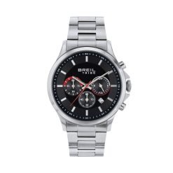 TRIBE by BREIL - OROLOGIO UOMO - KART CHRONO GENT 43 MM QUADRANTE NERO DETTAGLI ROSSI