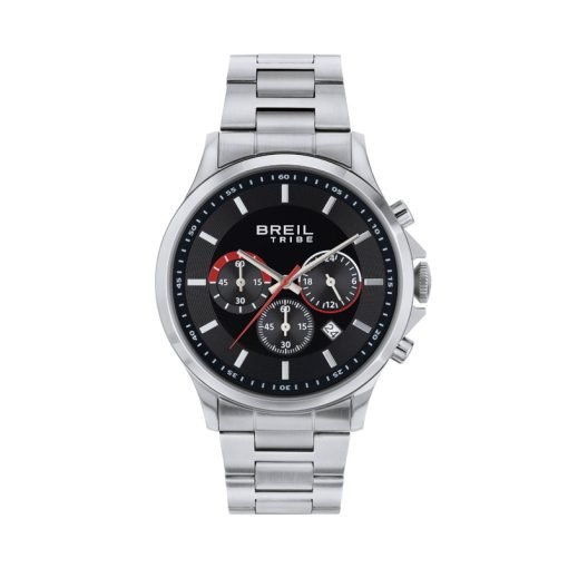 TRIBE by BREIL - OROLOGIO UOMO - KART CHRONO GENT 43 MM QUADRANTE NERO DETTAGLI ROSSI
