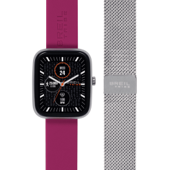 TRIBE by BREIL – SBT-3 SMARTWATCH UNISEX CON DOPPIO CINTURINO FUCSIA + SILVER