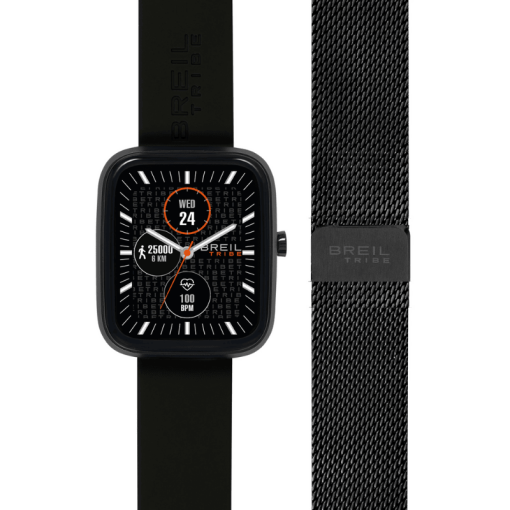 TRIBE by BREIL – SBT-3 SMARTWATCH UNISEX CON DOPPIO CINTURINO NERO + NERO