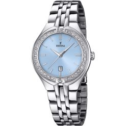 FESTINA - OROLOGIO DONNA - FESTINA MADEMOISELLE F16867/4 AZZURO CINGHIA ACCIAIO INOSSIDABILE 316L, DONNA
