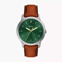 FOSSIL - Orologio Minimalist a tre sfere con cinturino in pelle marrone