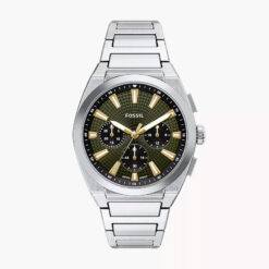 FOSSIL - Cronografo Everett 44 mm con bracciale in acciaio