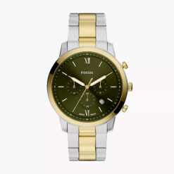 FOSSIL - Cronografo Neutra 44 mm con bracciale in acciaio bicolore