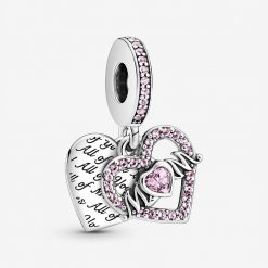 GIOIELLERIA-PRINCESS-Charm-pendente-Cuore-e-mamma