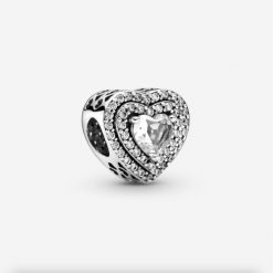 PANDORA - Charm Cuori in rilievo scintillante