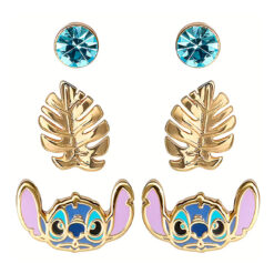 DISNEY - Set Orecchini in Ottone Dorato Disney Stitch
