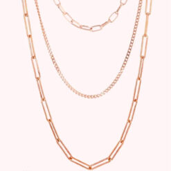 BRONZALLURE - Collana Multifilo Golden Rose con Chiusura Magnetica