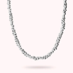 BRONZALLURE - Collana ad Anelli Intrecciati Lucida Rodio