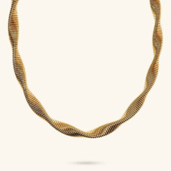ETRUSCA - Collana Girocollo Tubogas Ritorta