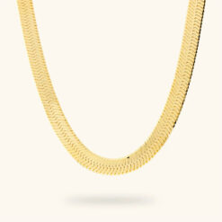 ETRUSCA - Collana Girocollo Catena Maxi Snake Piatta