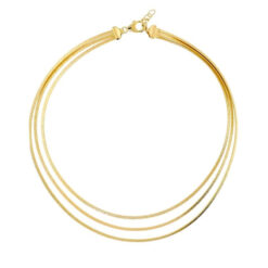 ETRUSCA - Collana Itaca Multifilo con Maglia Tubogas