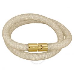 SWAROVSKI - BRACCIALE DONNA - Stardust Beige Doppia chiusura in metallo placcato oro