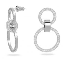 SWAROVSKI - ORECCHINI DONNA - Orecchini a cerchio Hollow placcato rodio